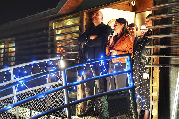 Photo de l’innauguration du local de campagne